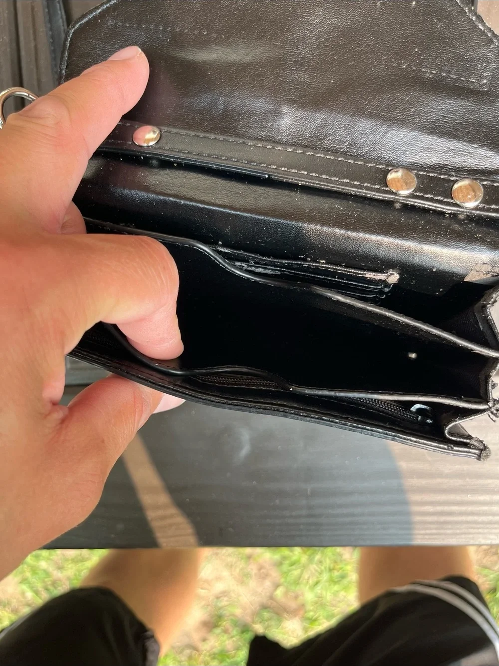 Nine West Black Envelope Crossbody Bag with Chain Strap